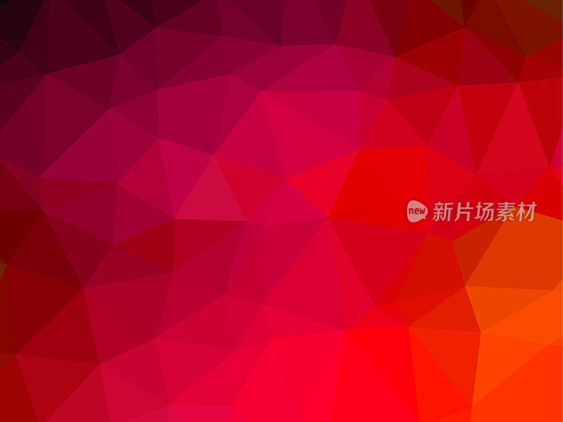 Polygon background pattern - polygonal - red wallpaper - vector Illustration